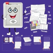 AMS NET 32 Farklı Etkinlikli Kalem ve Silgi Hediyeli Eğitici Sihirli Etkinlik Tahtası thumbnail 3