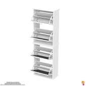 Modilayn UMAY' 2 Li Asma Antre Hol 52x 156x26 cm’ lik 4 Düşer Kapak 8 Raf Bölmeli Ayakkabılık thumbnail 7