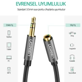 UGREEN 3.5 mm Jack Ses Aux Uzatma Kablosu 3 Metre, 10595 thumbnail 2