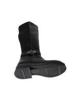 YAZKIŞ Kadın Siyah Cilt Arkası Streç 38cm Bacak Boyu 3cm Kalın topuk Çizme thumbnail 5