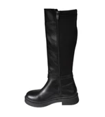 YAZKIŞ Kadın Siyah Cilt Arkası Streç 38cm Bacak Boyu 3cm Kalın topuk Çizme thumbnail 4