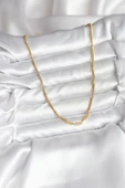 14K Gold Renk Kaplama Topçuk Zincirli Model CM Kadın Kolye - TJ-BKO10734 thumbnail 2