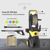 Pure Es Yüksek Basınçlı Yıkama Makinesi Siyah - Sarı thumbnail 1