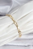 14K Gold Renk Kaplama Baklava Dilim Model Kadın Bileklik - TJ-BB8115 thumbnail 2