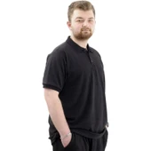 Büyük Beden Erkek Tişört Polo Yaka JAKAR  24337 Siyah thumbnail 2