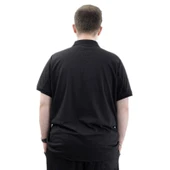 Büyük Beden Erkek Tişört Polo Yaka JAKAR  24337 Siyah thumbnail 4