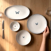 GÜRAL PORSELEN Flora Green 12 Parça 4 Kişilik Kahvaltı Takımı 48833 thumbnail 3