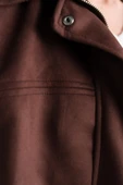 Kahverengi Süet Bomber Ceket thumbnail 6