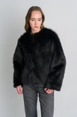 Siyah Kısa Suni Kürk Ceket thumbnail 6