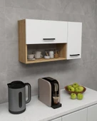 Arnetti Akasya Çok Amaçlı Dolap - Safirmeşe Beyaz Banyo ve Mutfak Kapaklı Saklama Dolabı thumbnail 3