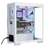 BitFenix W808 850W 80+ Bronze Tempered Glass ARGB USB 3.0 ATX Mid Tower Beyaz Kasa BFC-WB85WWGSW-4A thumbnail 3