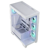 BitFenix W808 850W 80+ Bronze Tempered Glass ARGB USB 3.0 ATX Mid Tower Beyaz Kasa BFC-WB85WWGSW-4A thumbnail 2