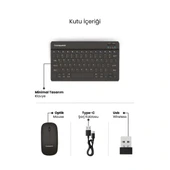 Siyah Kablosuz Klye Ve Mouse Seti thumbnail 4