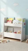 Montessori Ahşap Çok Amaçlı 2 Bölmeli Kitaplık, Düzenleyici thumbnail 1