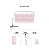 Pembe Kablosuz Klye Ve Mouse Seti thumbnail 4