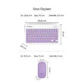 Mor Kablosuz Klye Ve Mouse Seti thumbnail 5