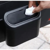 Araba Çöp Kutusu Kapaklı Organize Siyah Renk thumbnail 4