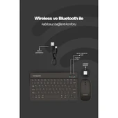 Siyah Kablosuz Klye Ve Mouse Seti thumbnail 3