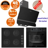 Ferre FryArt&SilentArt-SteamArt Hira Ultra Sessiz Siyah Ankastre Set (D080-SA + QEP64CS + CS205-FA) thumbnail 1