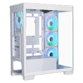 BitFenix W808 850W 80+ Bronze Tempered Glass ARGB USB 3.0 ATX Mid Tower Beyaz Kasa BFC-WB85WWGSW-4A thumbnail 4