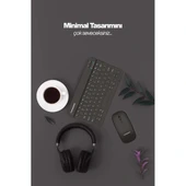 Siyah Kablosuz Klye Ve Mouse Seti thumbnail 2