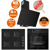 Ferre FryArt&SilentArt-SteamArt Nica Yeni Seri Sessiz Siyah Ankastre Set (D077-SA + QEP64CS +SS205) thumbnail 1