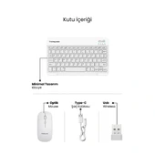 Beyaz Kablosuz Klye Ve Mouse Seti thumbnail 4