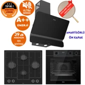 Ferre FryArt&SilentArt-SteamArt Julo Yeni Seri Sessiz Siyah Ankastre Set (D080-SA + QEP64CS +LN385) thumbnail 1