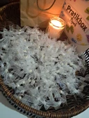 Pratikbox Mini Fiyonk / Tül 1cm'lik / Hediyelik / Süsleme / Beyaz Renk/Yarım incili / 100 Adet thumbnail 1