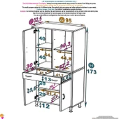 Eliusta  Luma Kapaklı & Çekmeceli Banyo Dolabı 95 cm Genişlikte Beyaz Dolap 95x173x32,5 cm Depolama Dolabı thumbnail 2
