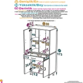 Eliusta  Luma Kapaklı & Çekmeceli Banyo Dolabı 80 cm Genişlikte Beyaz Dolap 80x173x32,5 cm Depolama Dolabı thumbnail 2