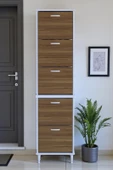Eliusta  Store Ayaklı Ceviz Ayakkabılık 52 cm Kapı Önü/Giyim Odası/Antre Uyumlu Ayakkabılık 52x205x26 cm thumbnail 1