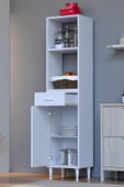 Eliusta  Lunera G:40 cm Beyaz Mutfak Dolabı Çok Amaçlı Açık Bölmeli Fırın Mutfak Dolabı 40x163,4x32,5 cm thumbnail 1