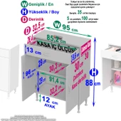 Eliusta  Fre 95 cm Çok Amaçlı Dolap 1 Raflı Tek Çekmeceli Banyo Mutfak Dolabı 95x88x32,5 cm Organizer Dolap thumbnail 2