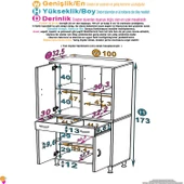 Eliusta  Luma Kapaklı & Çekmeceli Banyo Dolabı 100 cm Genişlikte Beyaz Dolap 100x173x32,5 cm Depolama Dolabı thumbnail 2