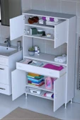 Eliusta  Artex  100 cm Yüksek Organizasyonlu Boy Dolabı 100x173x32,5 cm Beyaz Banyo/Mutfak Dolabı thumbnail 1