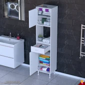 Eliusta  Vero 5 Bölmeli 40 cm Genişlikte Dolap Çok Amaçlı Kullanım Banyo Dolapı 40x173x32,5 cm Dolap thumbnail 3