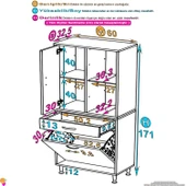 Eliusta  Liora Beyaz Çok Amaçlı Banyo Dolabı 60 cm Genişliğe Sahip 60x171x32,5 cm Tek Sepetli 2 Raflı Dolap thumbnail 2