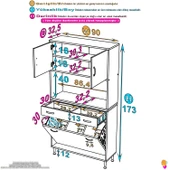 Eliusta  Seris Sepetli ve Çekmeceli Banyo Dolabı  G:90 cm Çok Amaçlı Beyaz Düzenleyici 90x173x32,5 cm Dolap thumbnail 2