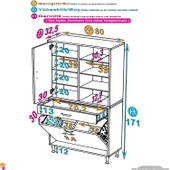 Eliusta  Reli Dolap Beyaz Çok Kullanımlı 80 cm Eninde Banyo Dolabı 80x171x32,5 cm 2 Kapak 6 Raf Dolap thumbnail 2