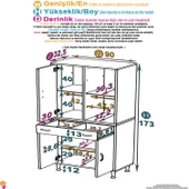 Eliusta  Luma Kapaklı & Çekmeceli Banyo Dolabı 90 cm Genişlikte Beyaz Dolap 90x173x32,5 cm Depolama Dolabı thumbnail 2