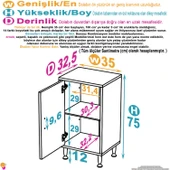 Eliusta  Arden 35 cm Beyaz 2 Bölmeli Banyo Düzenleyici Dolap 1 Raflı Çok Amaçlı Mutfak Dolabı 35x75x32,5 cm thumbnail 2