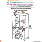 Eliusta  Luma Kapaklı & Çekmeceli Banyo Dolabı 75 cm Genişlikte Beyaz Dolap 75x173x32,5 cm Depolama Dolabı thumbnail 2