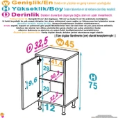 Eliusta  Arden 45 cm Beyaz 2 Bölmeli Banyo Düzenleyici Dolap 1 Raflı Çok Amaçlı Mutfak Dolabı 45x75x32,5 cm thumbnail 2