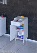 Eliusta  Fre 40 cm Çok Amaçlı Dolap 1 Raflı Tek Çekmeceli Banyo Mutfak Dolabı 40x88x32,5 cm Organizer Dolap thumbnail 3