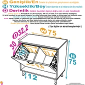 Eliusta  Sare 75 cm Beyaz Sepetli Banyo Dolabı,Mutfak Dolabı 75x75x32,5 cm Oyuncak Sepeti Çok Amaçlı Dolap thumbnail 2