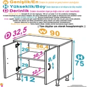 Eliusta  Arden 90 cm Beyaz 2 Bölmeli Banyo Düzenleyici Dolap 1 Raflı Çok Amaçlı Mutfak Dolabı 90x75x32,5 cm thumbnail 2