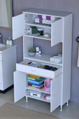 Eliusta  Artex  85 cm Yüksek Organizasyonlu Boy Dolabı 85x173x32,5 cm Beyaz Banyo/Mutfak Dolabı thumbnail 1