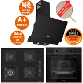 Ferre FryArt&SilentArt-SteamArt Rivon Sessiz Siyah Ankastre Set (D063-SA +QEP64CS + SC405-WFA wok) thumbnail 1