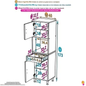 Eliusta  Leno Tek Kapaklı 40 cm Düzenleyici Dolap Banyo/Mutfak Dolabı 40x173x32,5 cm Beyaz Dolap thumbnail 2